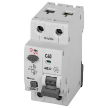Автоматический выключатель дифференциального тока двухполюсный ЭРА АД-32 1P+N 40 A (C) 300 мА (S), 4,5кА, электронный, ток утечки 300 мА, переменный, сила тока 40 A