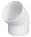 Колено ERA 10ККП 45° диаметр D100 мм 45 градусов для круглых воздуховодов, корпус - пластик, цвет - белый