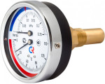 Термоманометр Росма ТМТБ-31Т.3 (0-150С) (0-1MПa) G1/2 2,5, корпус 80мм, тип - ТМТБ-31T.3, длина клапана 100мм,  до 150°С, осевое присоединение, 0-1MПa, резьба G1/2, класс точности 2.5