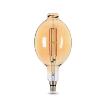 Лампа светодиодная Gauss Black Filament BT180 E27 оригинальная 180 мм мощность - 8 Вт, цоколь - E27, световой поток - 780 Лм, цветовая температура - 2400 °К, цвет колбы - желтый, цвет свечения - теплый белый, форма - оригинальная